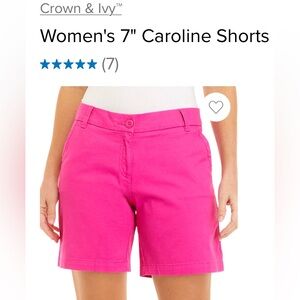 Crown & Ivy 7” Caroline Women’s Shorts Size 10